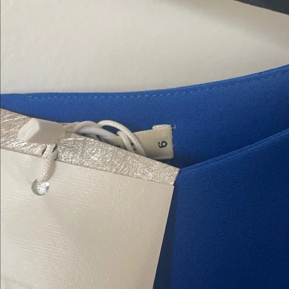 Chic Asymmetrical Blue Dress Fehaute size 6 NWT - Picture 2 of 9